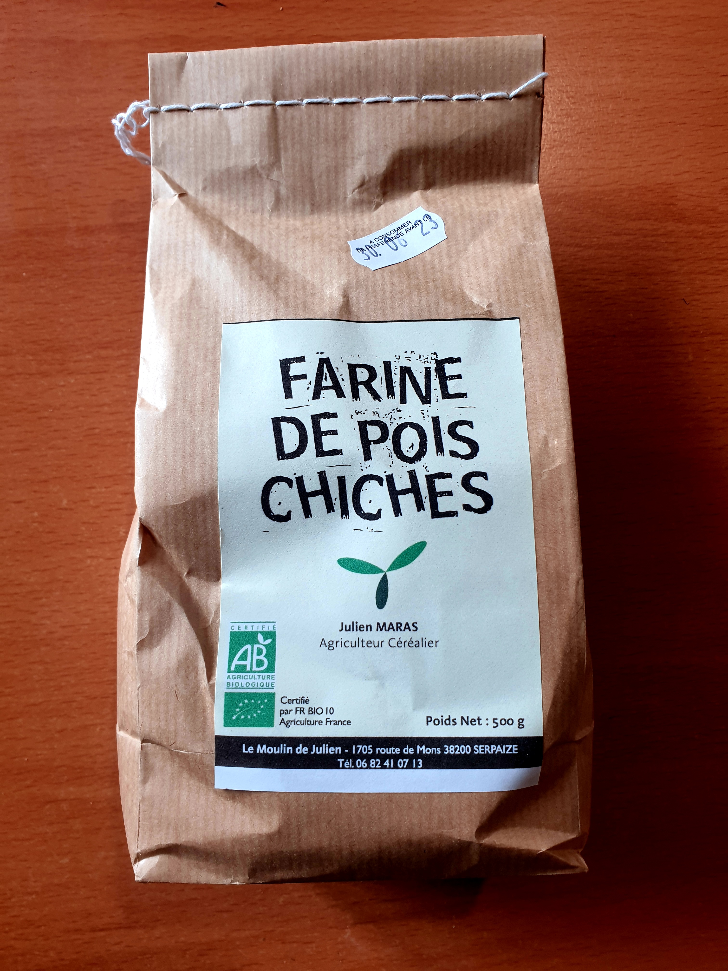 Farine de pois chiche 500gr - bio et local