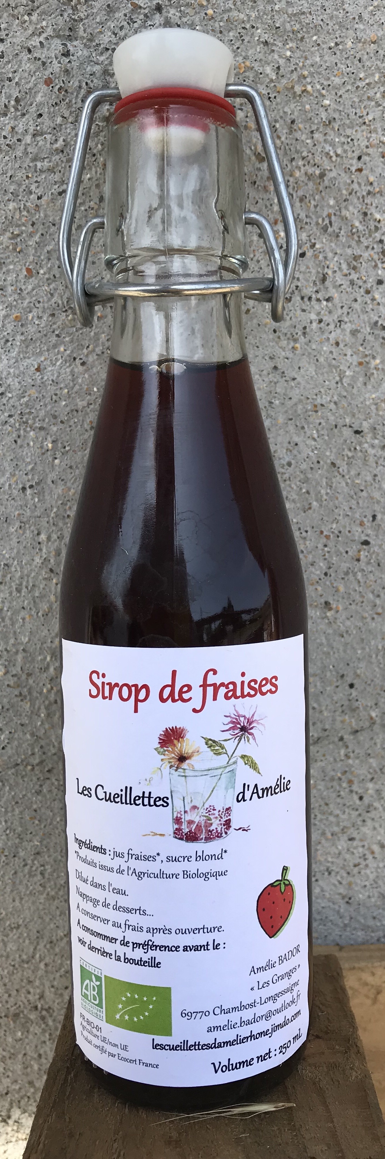 Sirop de fraise bio