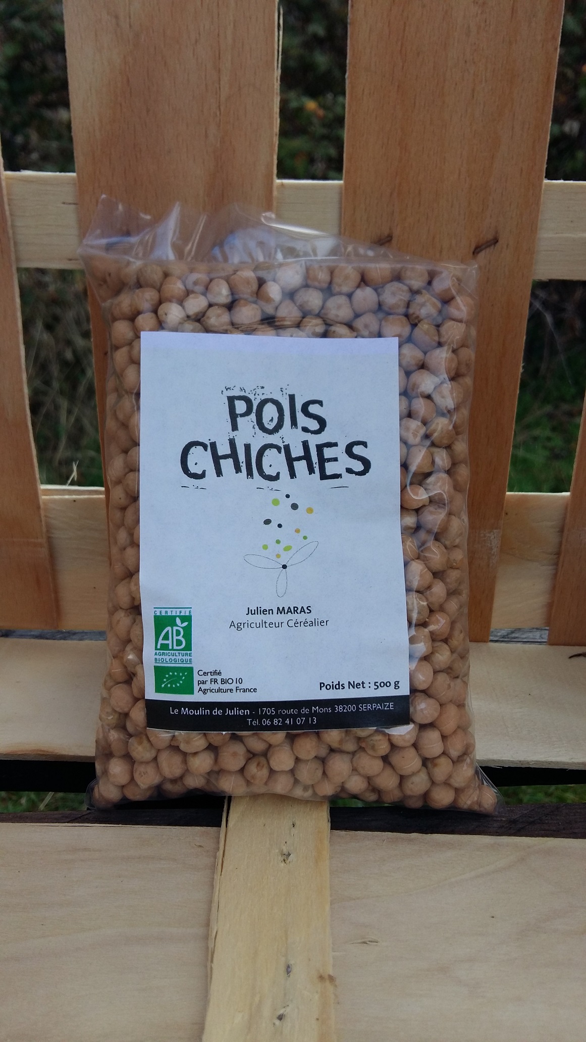 Farine de pois chiche 500gr - bio et local